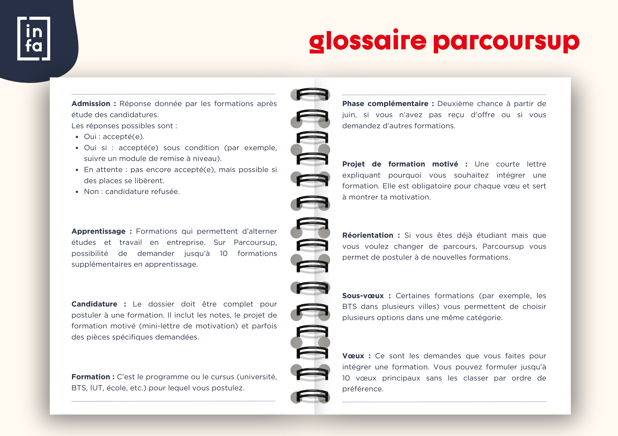 Glossaire parcousup